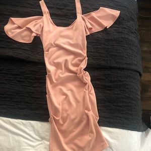 Nicole Miller blush maternity dress